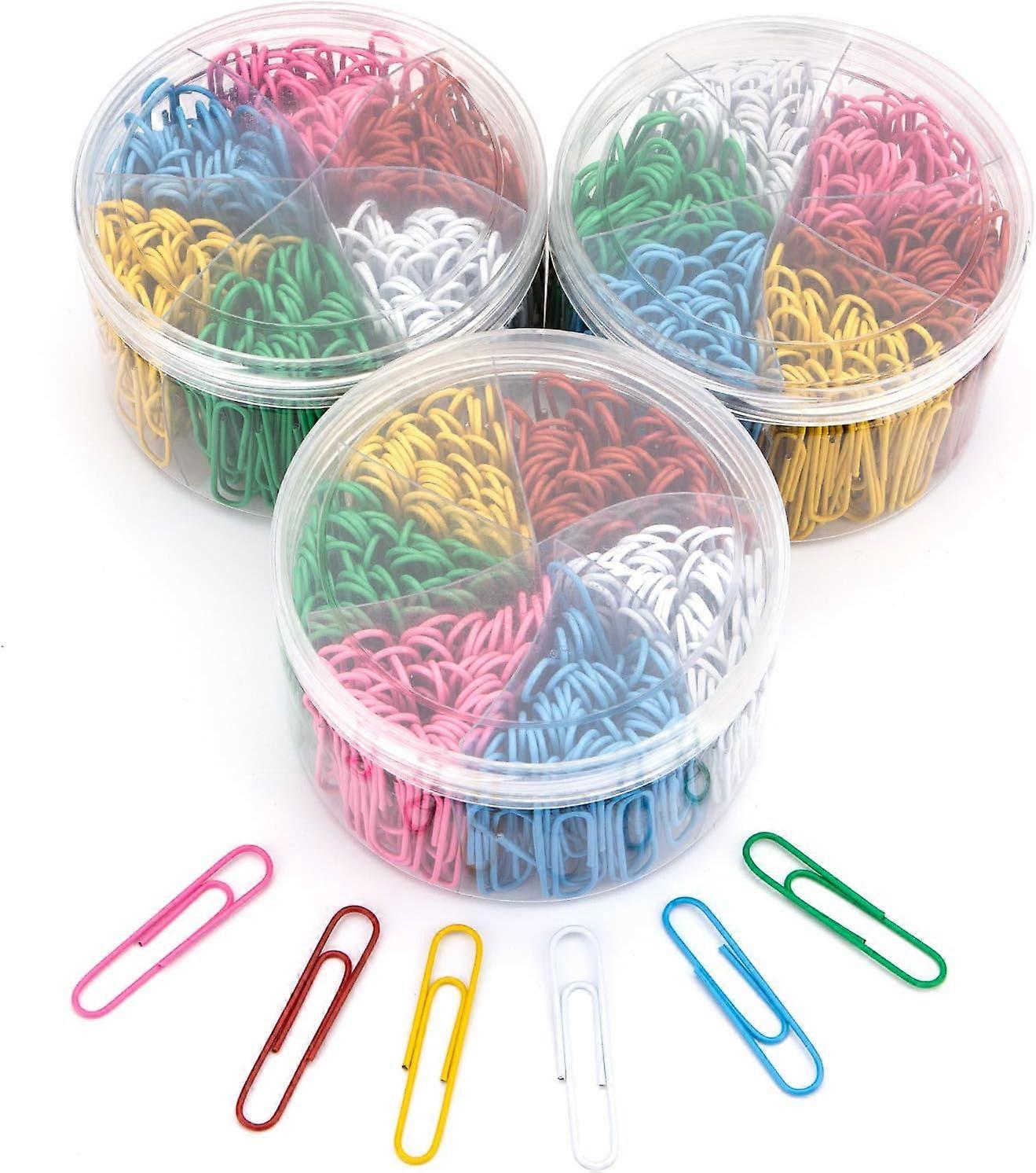 Jumbo Vinyl Coated Paper Clips Large Size 100 Count Heavy Duty for Office and School Use Assorted Colors