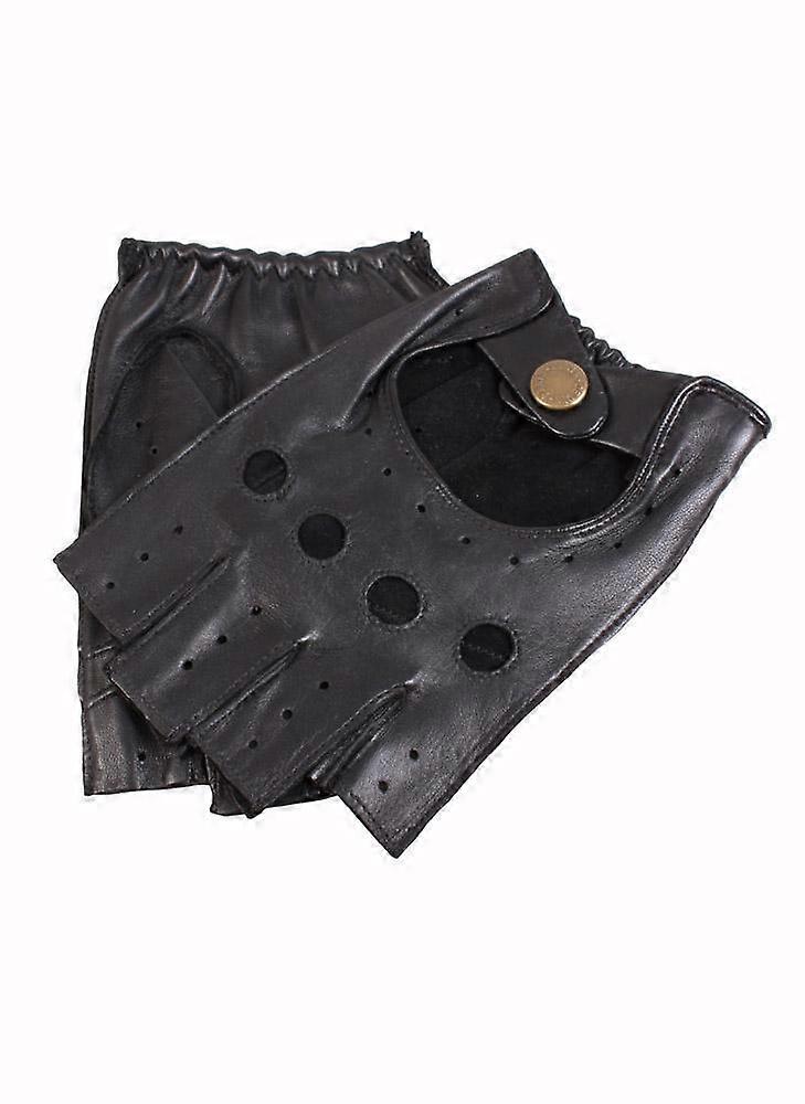Dents Womens Fingerless Leather Driving Gloves Unlined