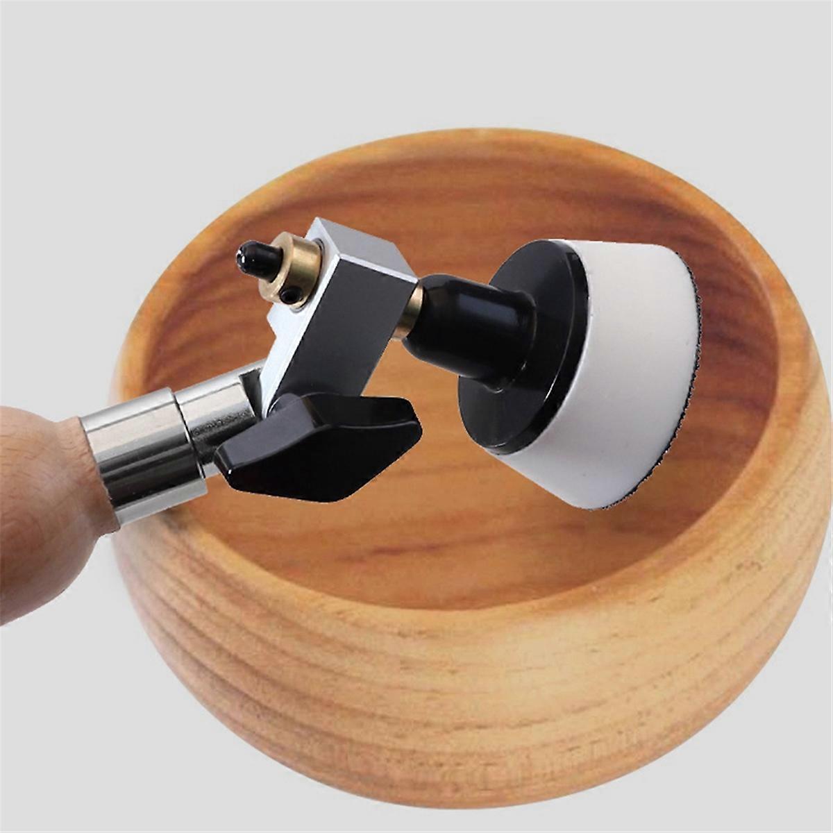 Bowl Sander Set 50pcs Sandpaper Discs Bowl Sanding Tool with Handle for Woodworking Lathe Polishing and Sanding Wood