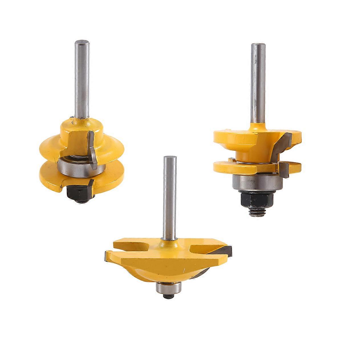 3Pc1/4 Shank Raised Panel Cabinet Door Router Bit Set - 3 Bit Ogee Woodworking Cutter Woodworking Router Bits