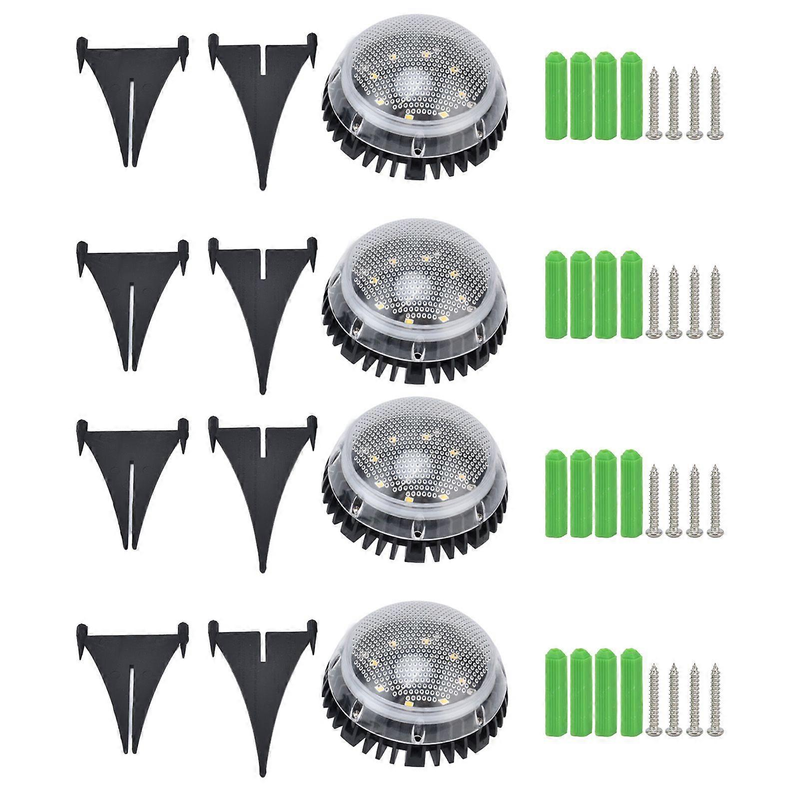 4 Pack Solar Garden Lights 8 LED Outdoor Ground Lights for Sidewalk Yard Lawn Patio Pathway Walkway BackyardWhite Light