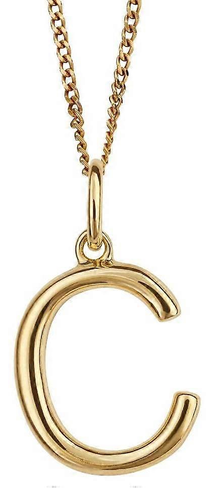 Beginnings C Initial Pendant - Gold