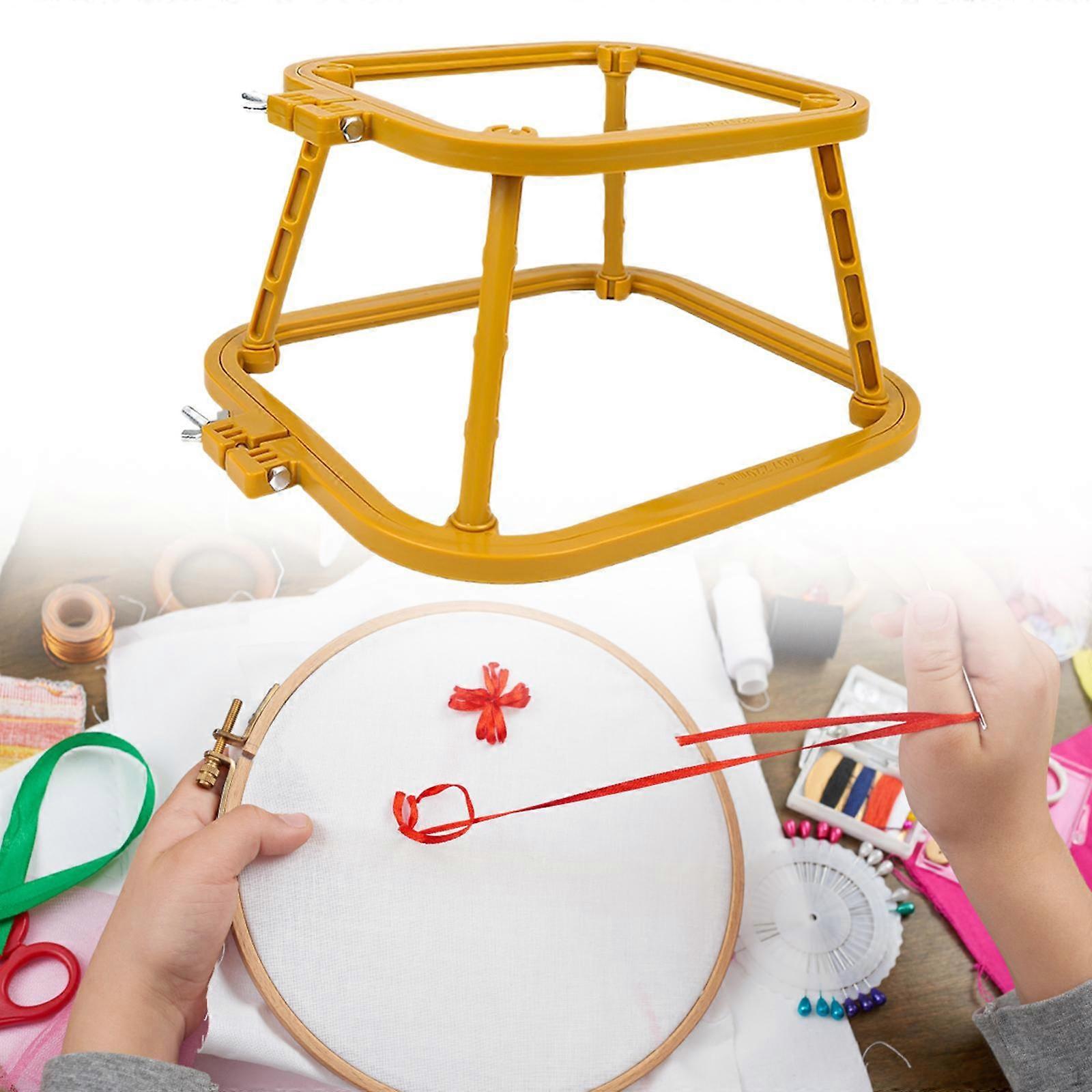 Cross Stitch Hoop Double Layer Embroidery Frame Accessories Easy to Use Holder Stand