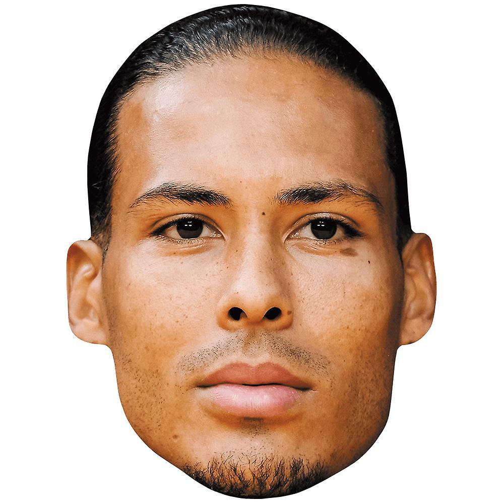 Virgil Van Dijk (Stubble) Celebrity Mask, Flat Card Face