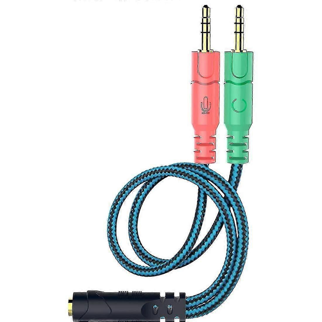 3.5mm Jack Cable Adapter Kit Mutual Convertors For Pc Headset Earphone With Headphone/microphone