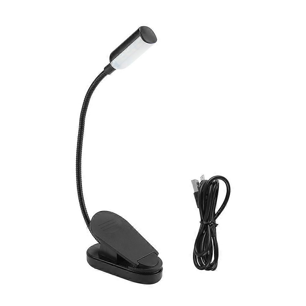 Adjustable USB 4 LED Night Lamp Cold White with Clip for Table Reading Book Bed Light