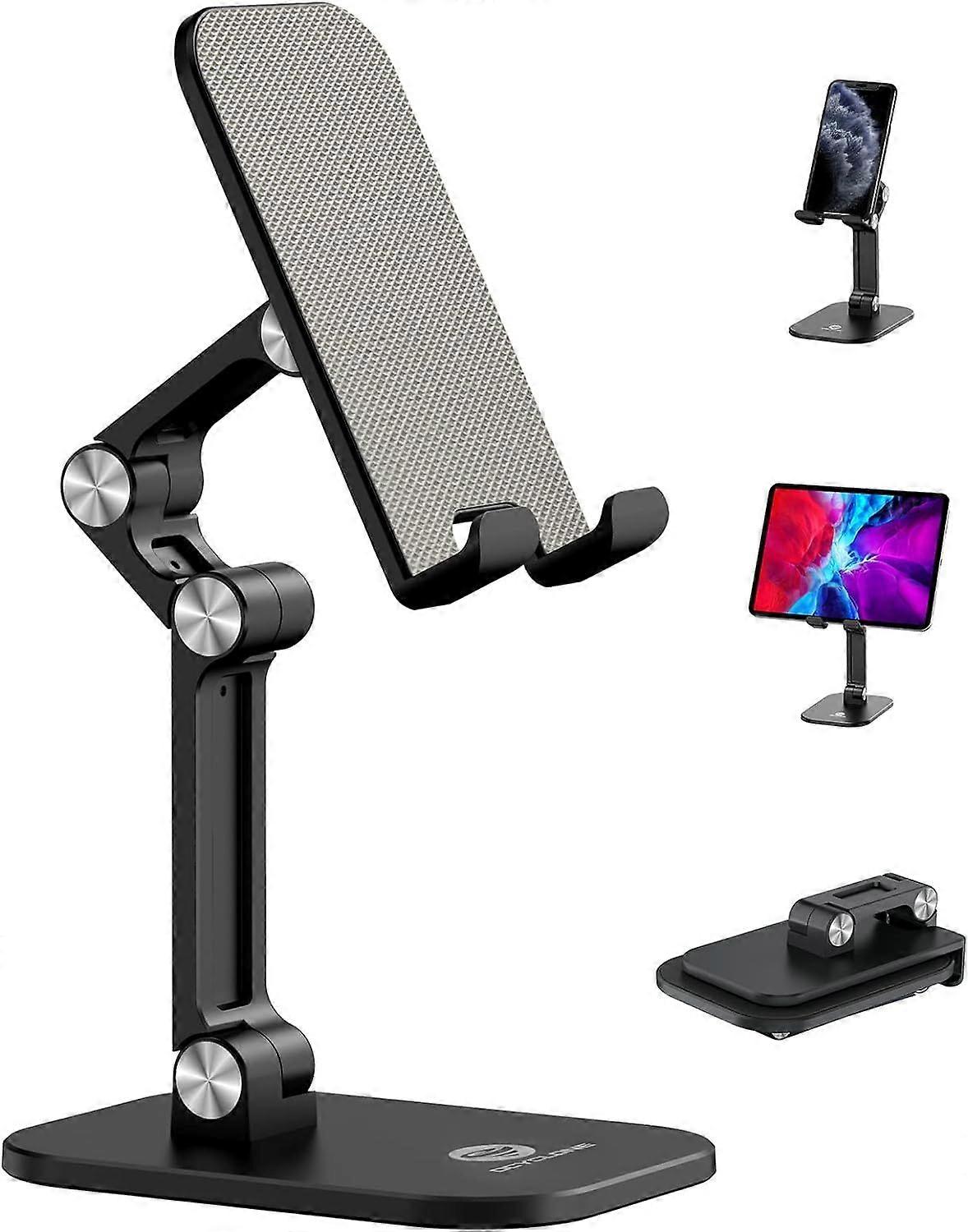 Cell Phone Stand, Adjustable Height and Angle iPhone Stand for Desk, Foldable Cell Phone Holder Compatible with 4  12.9 Inches iPhone X Xs 11 12 13 Pr