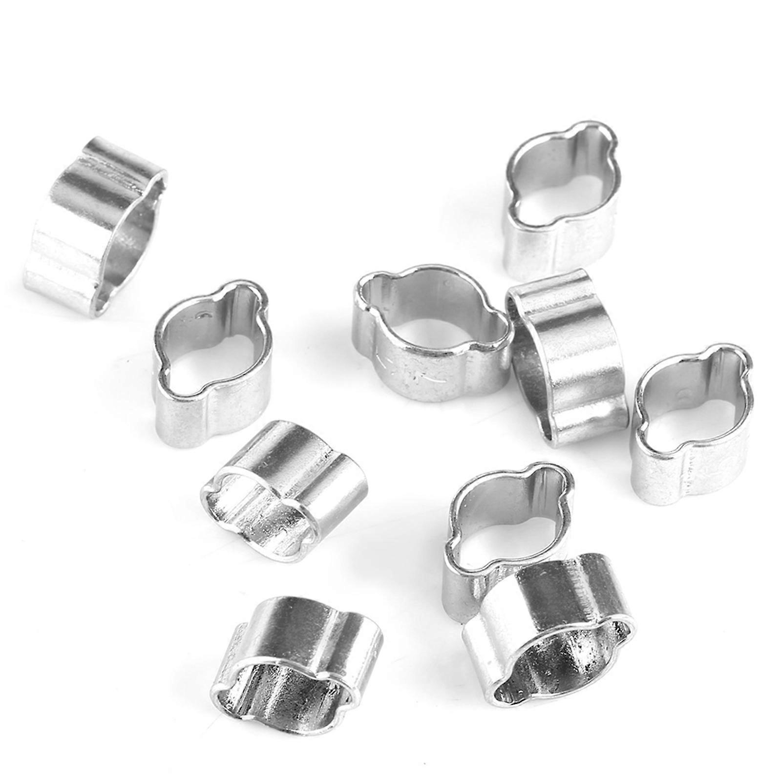 10pcs Zinc Plated Iron Galvanized Two Ear Hose Clamp 5‑23mm for Fule Petrol Pipe Tube (5‑7MM)