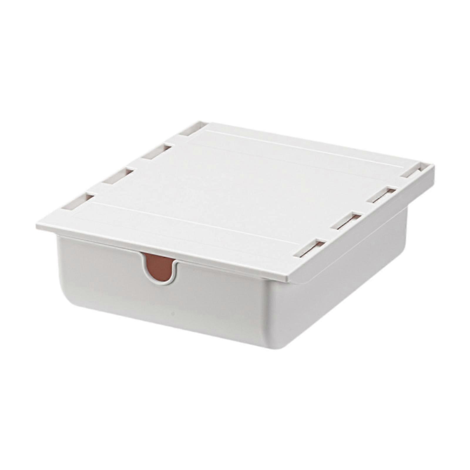 Under Desk Storage Drawer Compact Storage Case for Office Kitchen Study Room white