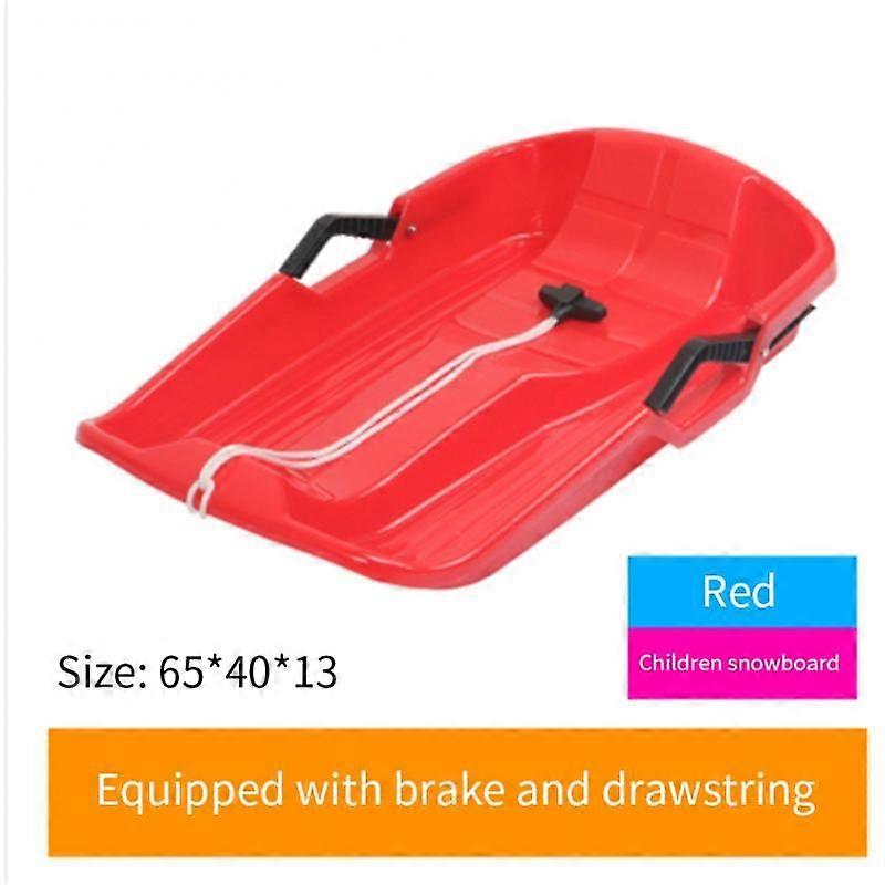 Children's Snowboard Solid Snow Sled Thickened Sliding Toboggan Sledge With Pull