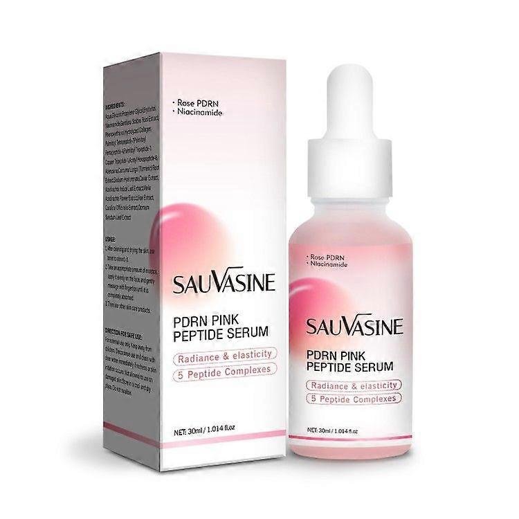 Pink Peptide Serum, Pink Glow Serum with Peptide & Niacinamide, Anti-Ageing Face Serum, Hydrating & Moisturizing & Firming, Uneven Skin Tone