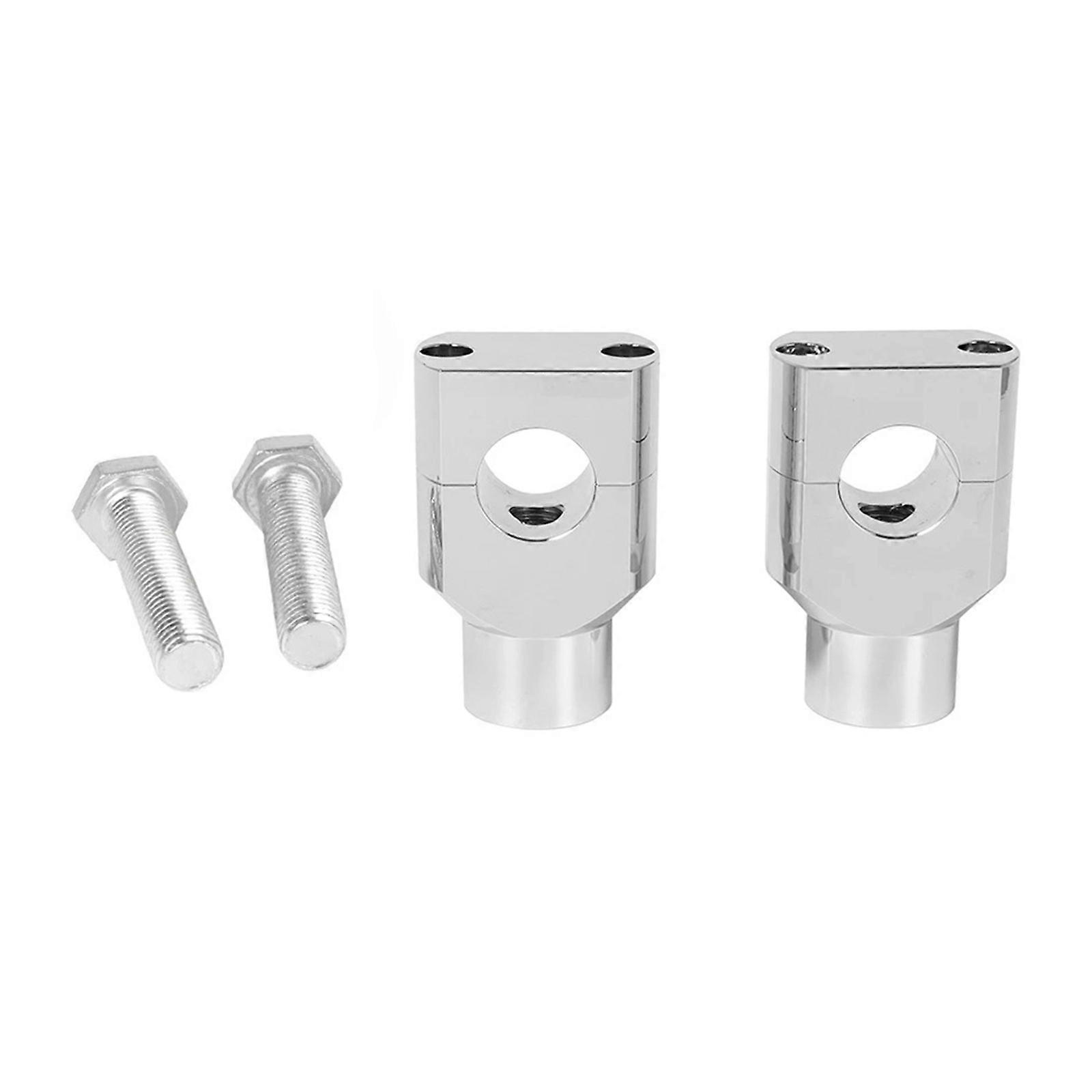 7/8Inch 22mm 1Inch 25mm Motorcycles Handlebar Risers, Universal Handlebar Clamp Stable Durable Handlebar Risers Plating color 25mm