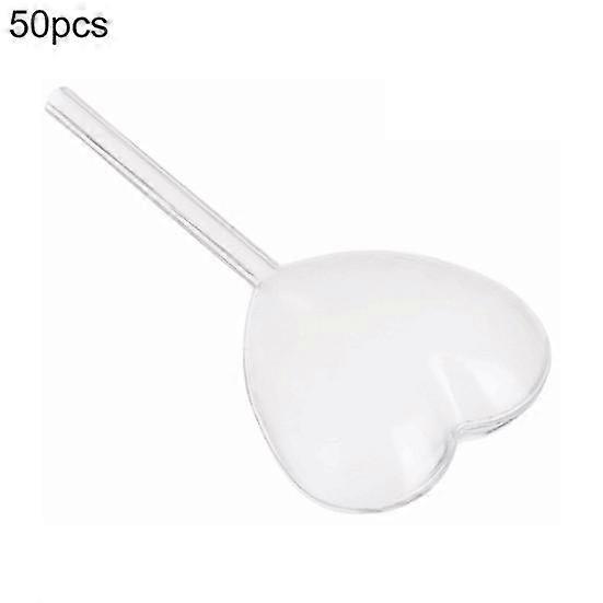50Pcs 4ml Jam Straw Heart Shape Disposable Plastic Evenly Permeate Flavor Dropper Kitchen Tool