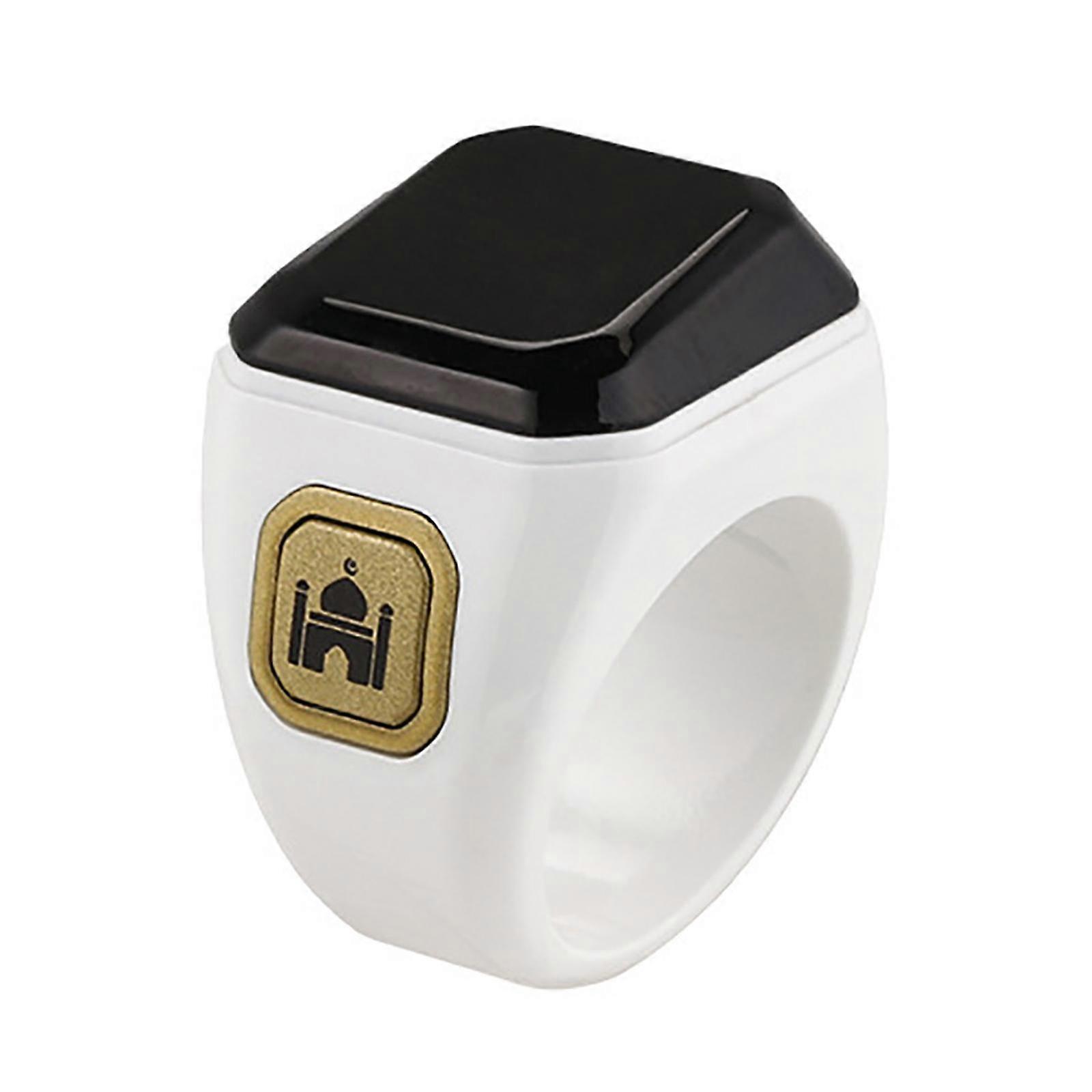 Digital Tasbih Tally Counter Wearable Rings Digital Tasbeeh 5 Prayer Time Reminder with Vibration Function Great Gift