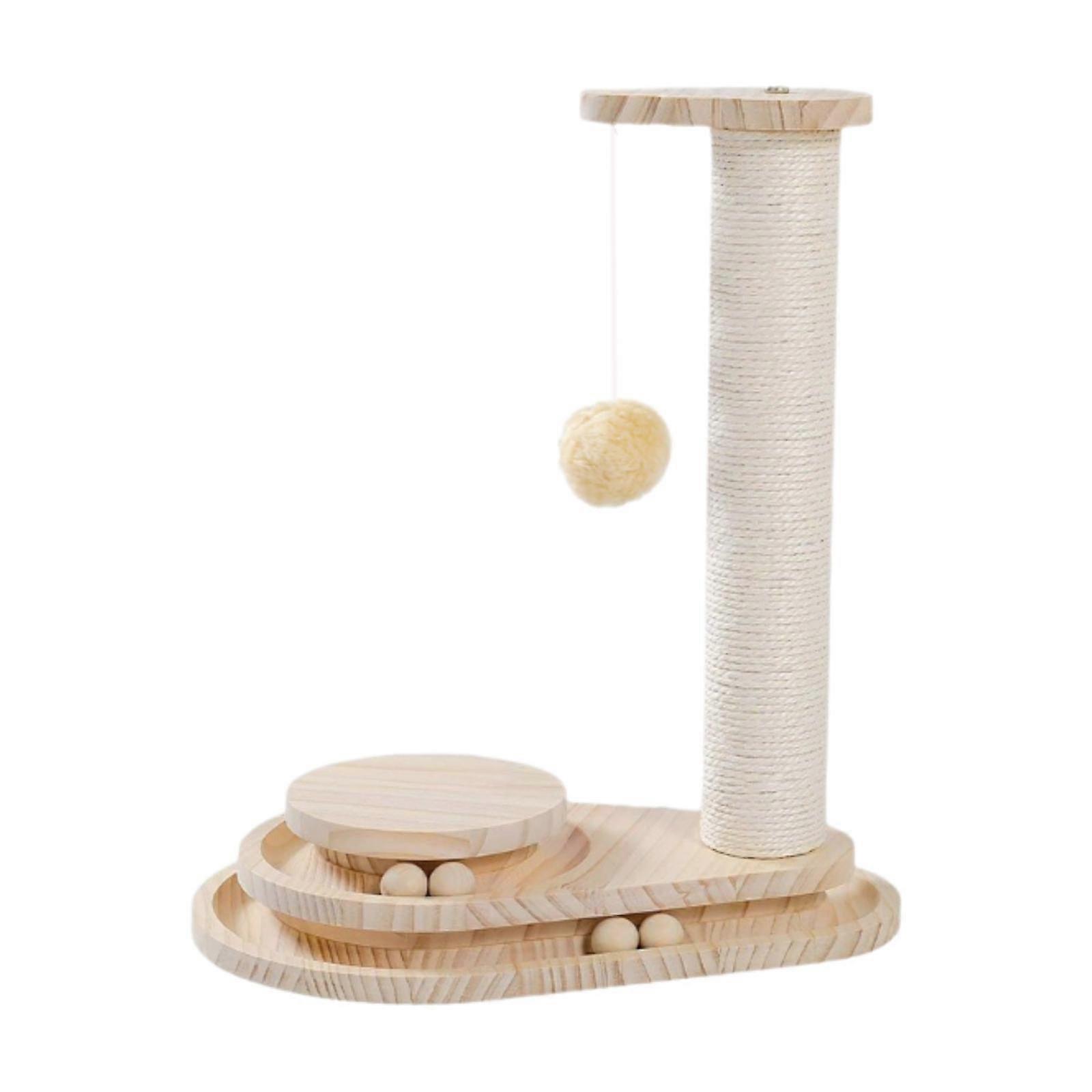 Cat Scratch Post for Indoor Cats Interactive Toy for Kitty Kitten Exercise