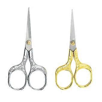 Stickschere Vintage-Design, tragbare Edelstahl-Haar-Gesichtshaarpflegeschere zum Basteln, ultrascharfe Klingenschere mit