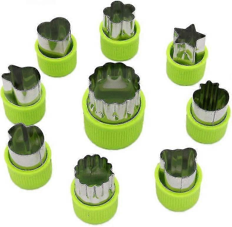 9-Piece Decorative Cookie Cutter Set for Vegetable Cutting