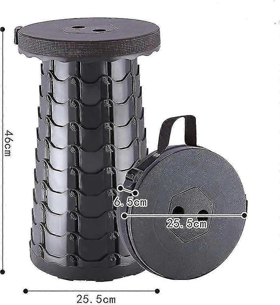 Portable Folding Chair Stool, Adjustable Height Telescopic Stool, Suitable