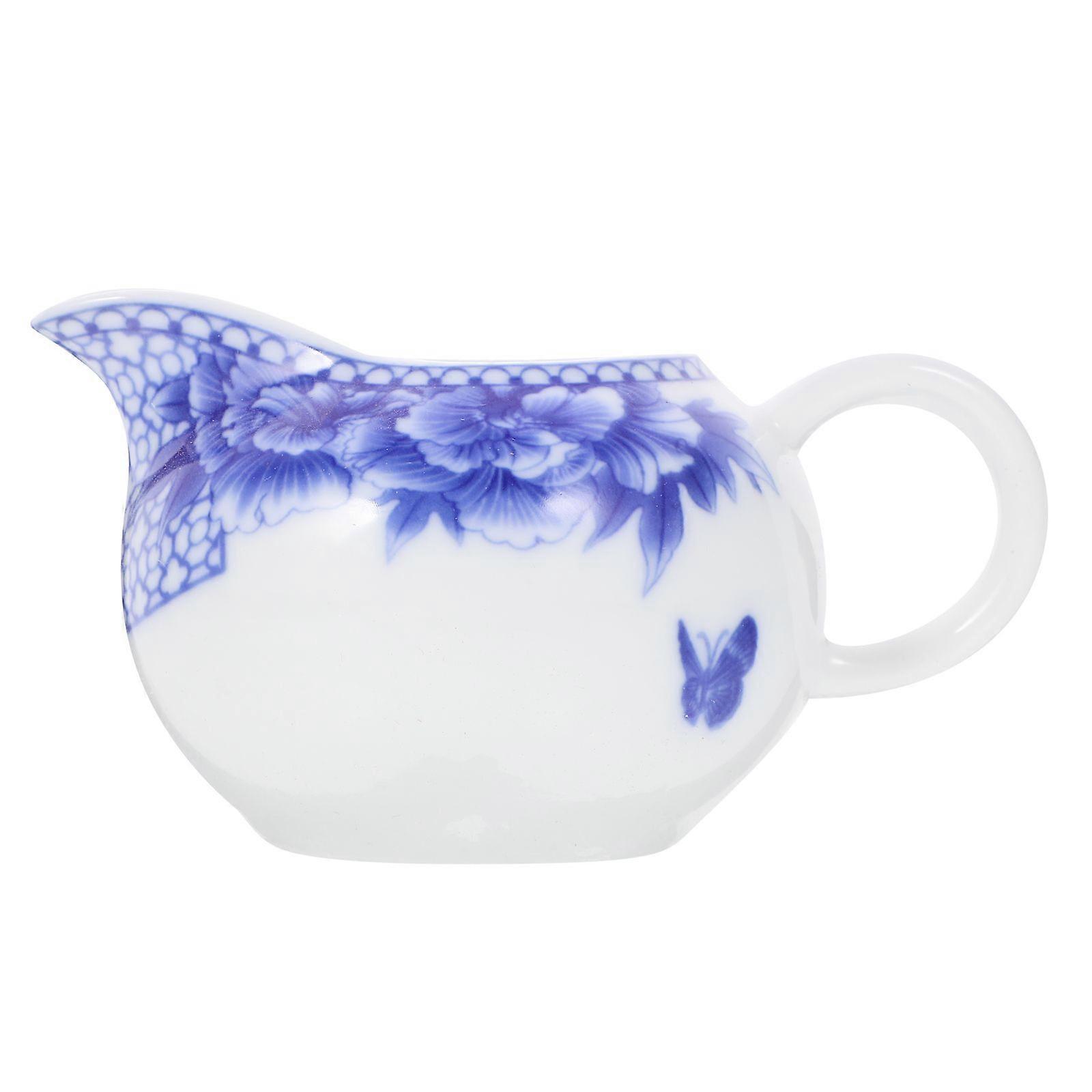 Small Creamer Pitcher Chinese Style Porcelain Coffee Milk Creamer Pitcher with Handle