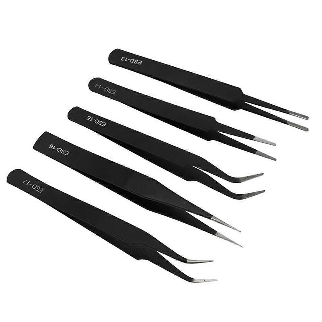 6pcs Versatile Tweezers Corrosion Resistant Maintenance Tool for Model Making