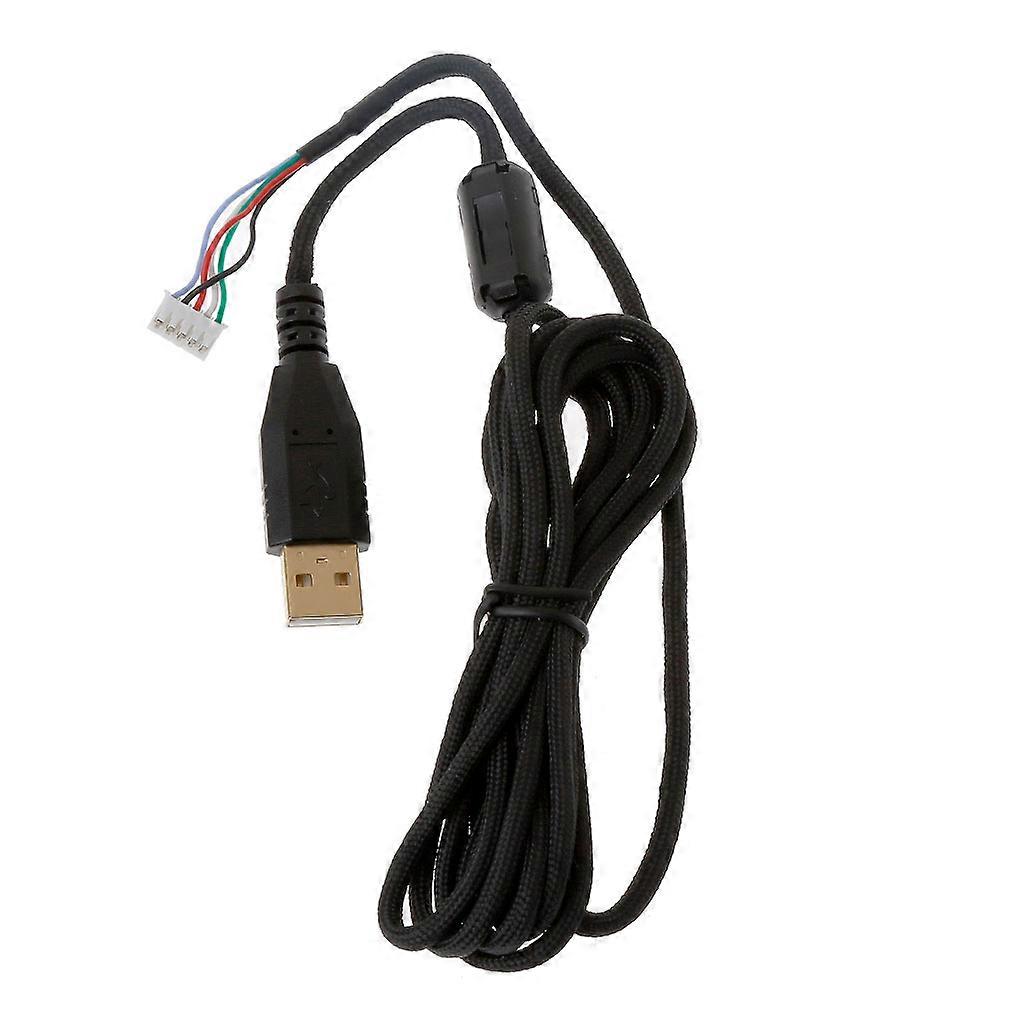 DIY Umbrella Rope Mouse Cable Soft Durable Mouse Line Replacement Mouse Wire for  MX518 g400 Mice  Black