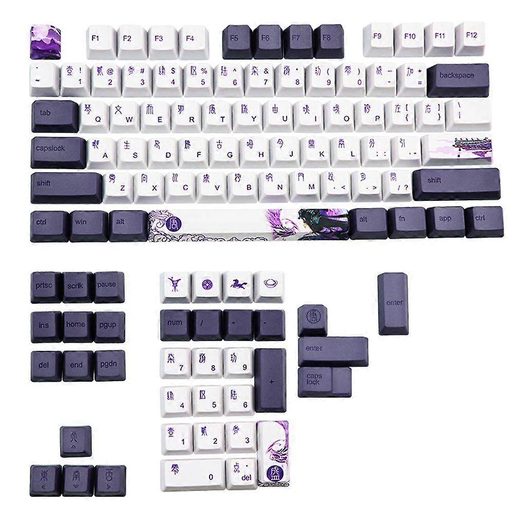 Clavier Keycap Style chinois Purple Datang Keycap Pièces de rechange de clavier