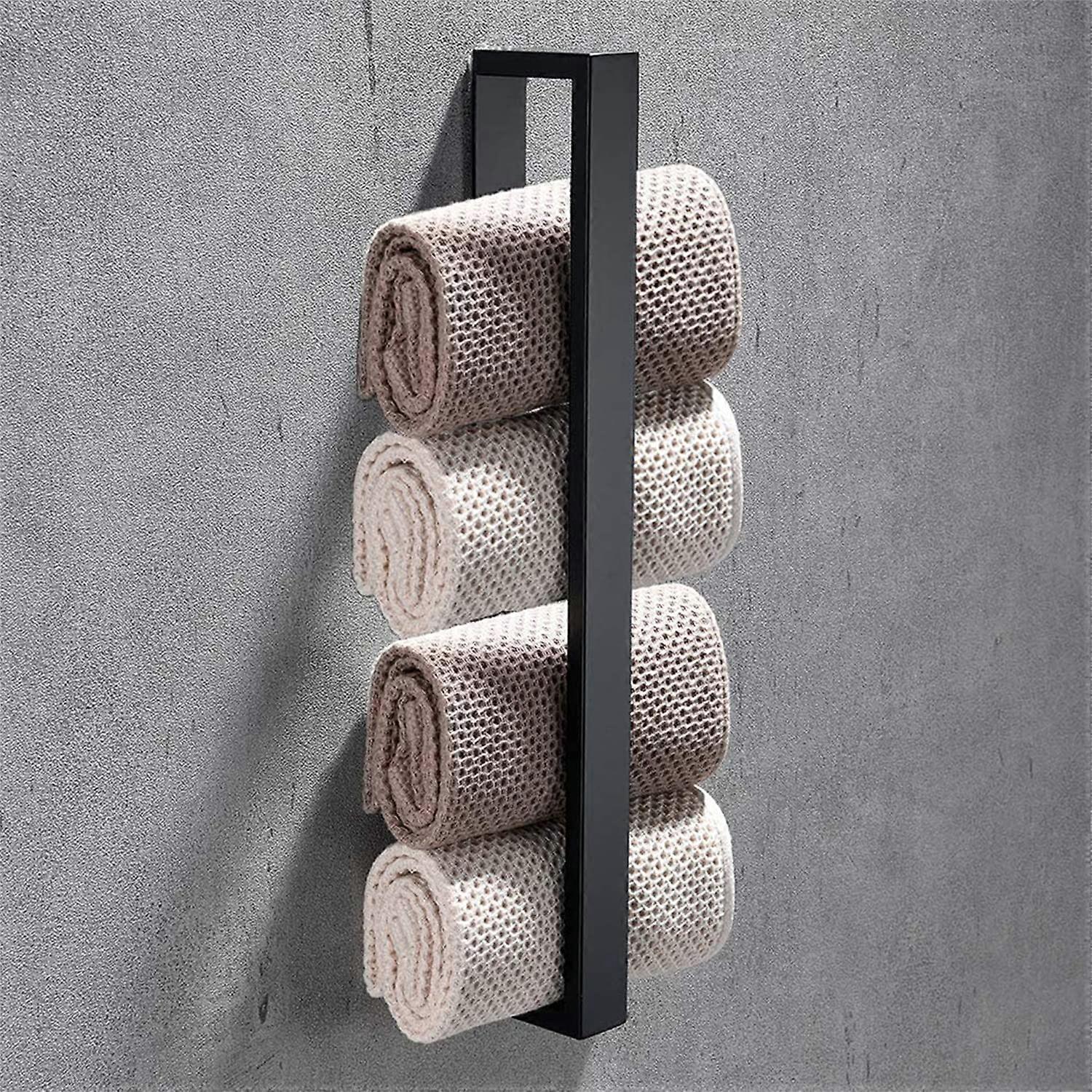 40cm Matte Black Bathroom Towel Rack