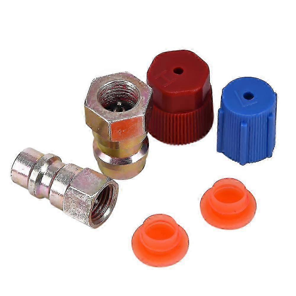 1/4 « AC R12 à R134a Retrofit Valve Quick Change Conversion Adapter Système de climatisation à raccord haut / bas