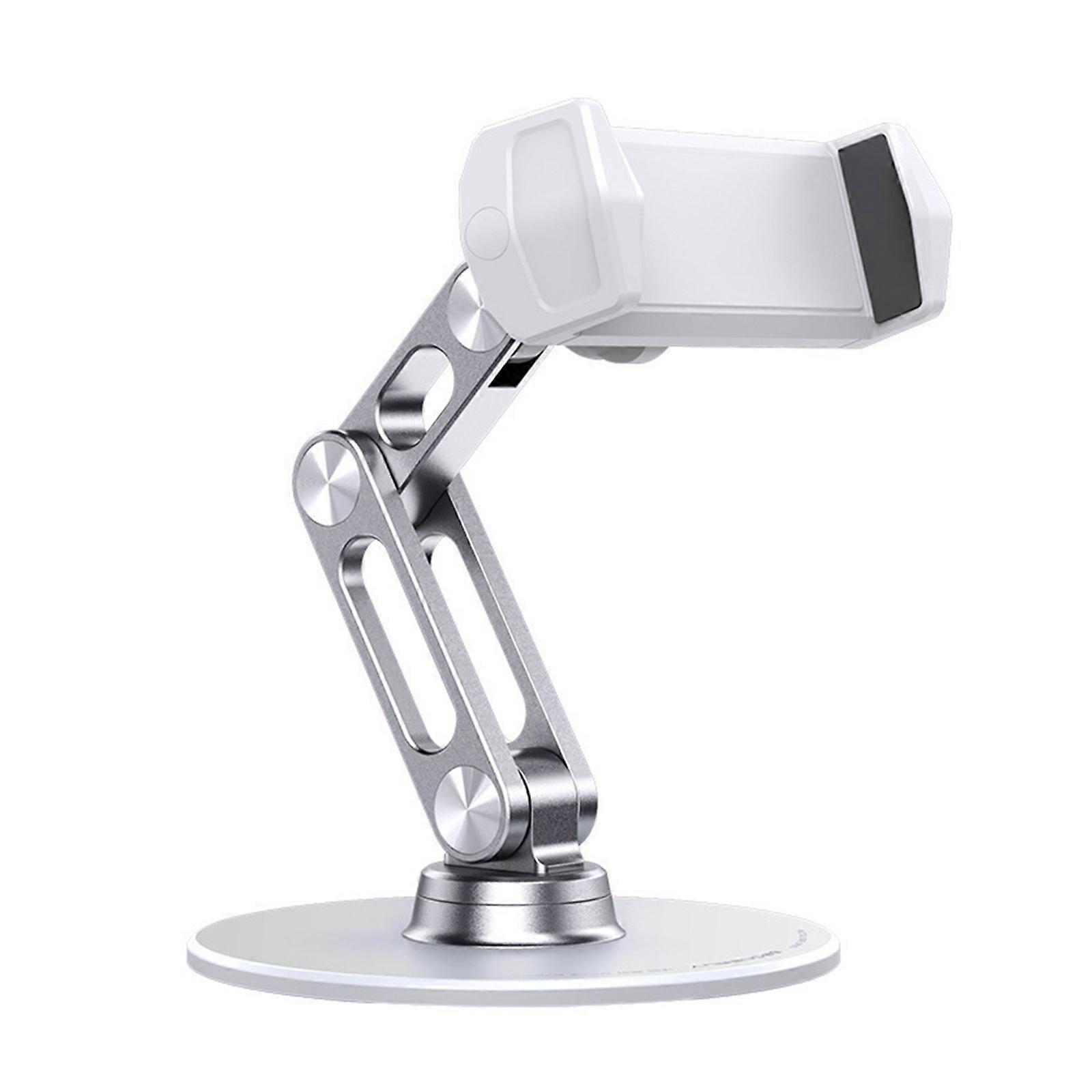 Portable Desk Mobile Phone Holder Stand Lightweight Bracket Adjustable Desktop Tablet Rack Universal Table Phones Stand Silver