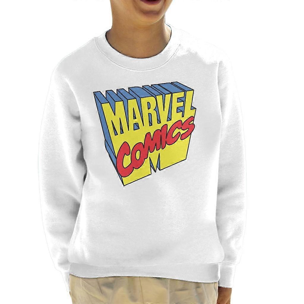 Marvel Comics 1990s 3D Perspective Logo Kid's Sweatshirt