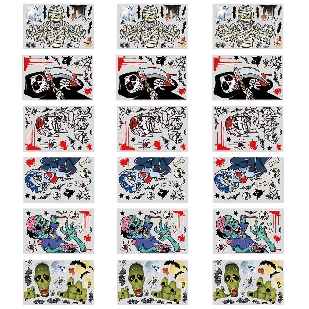 Halloween Window Stickers, Easy Installation, Waterproof