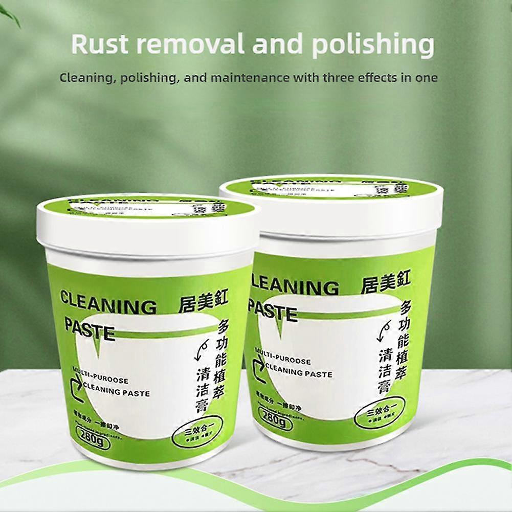 1-3X 280g All Purpose Cleaning Paste, Cookware Paste Kitchen Grease Remover
