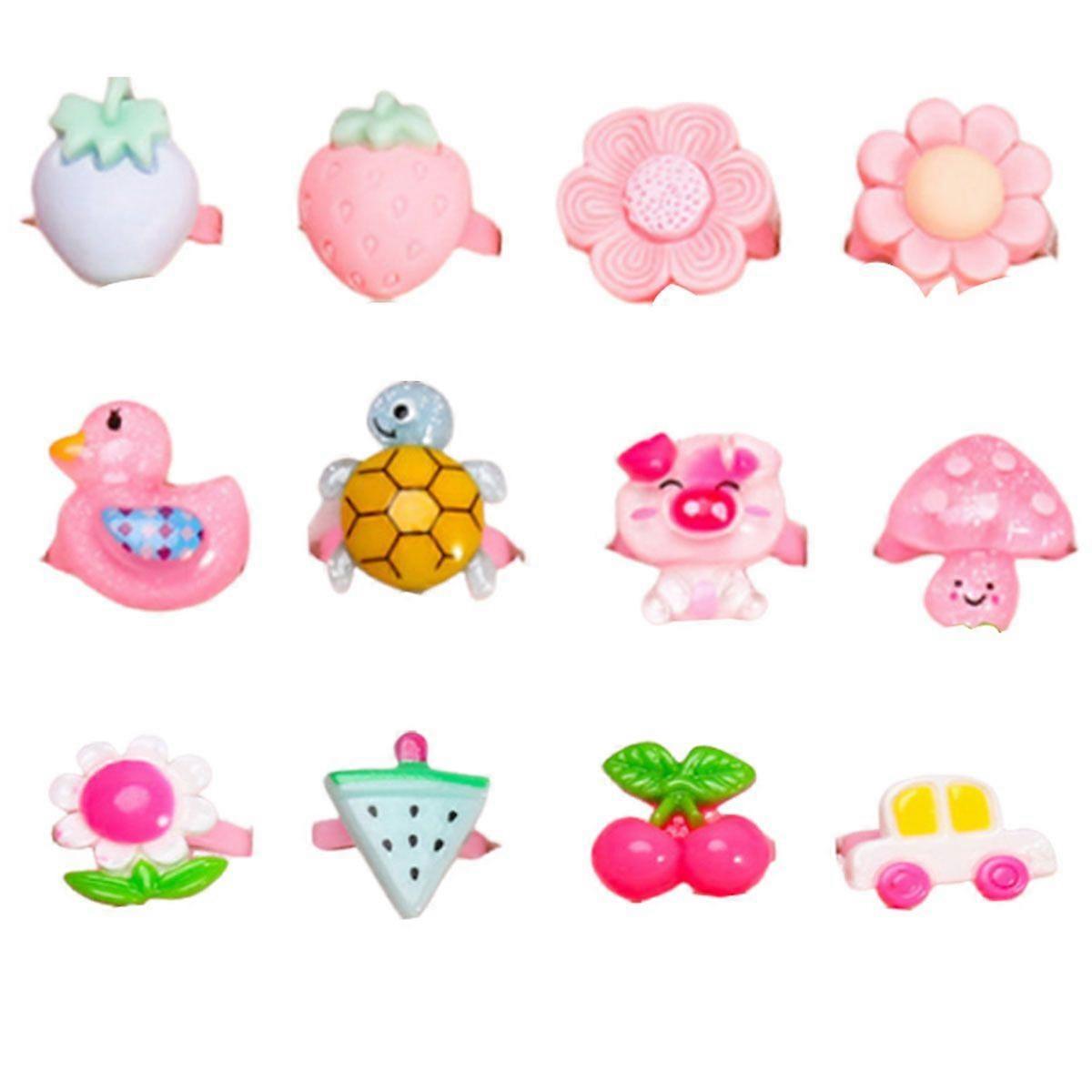 9-Piece Adjustable Girl Ring Set, Princess Party Rings