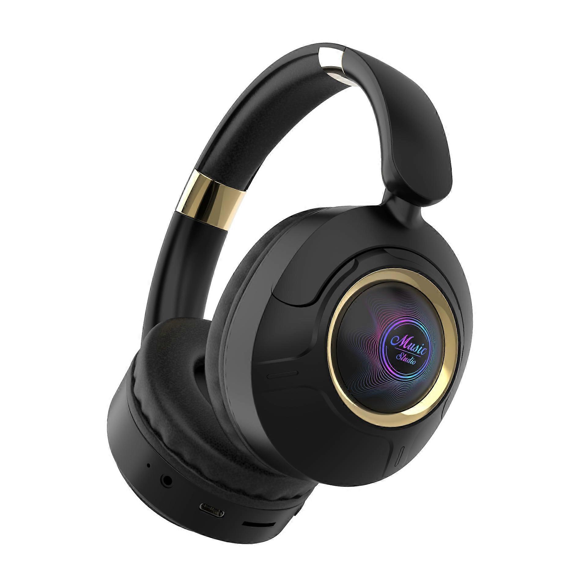 LED Comfortable Rotating Folding Earphones Bluetooth Wireless Gaming Headset Rotating Ear Cups Universal PC Mac Android