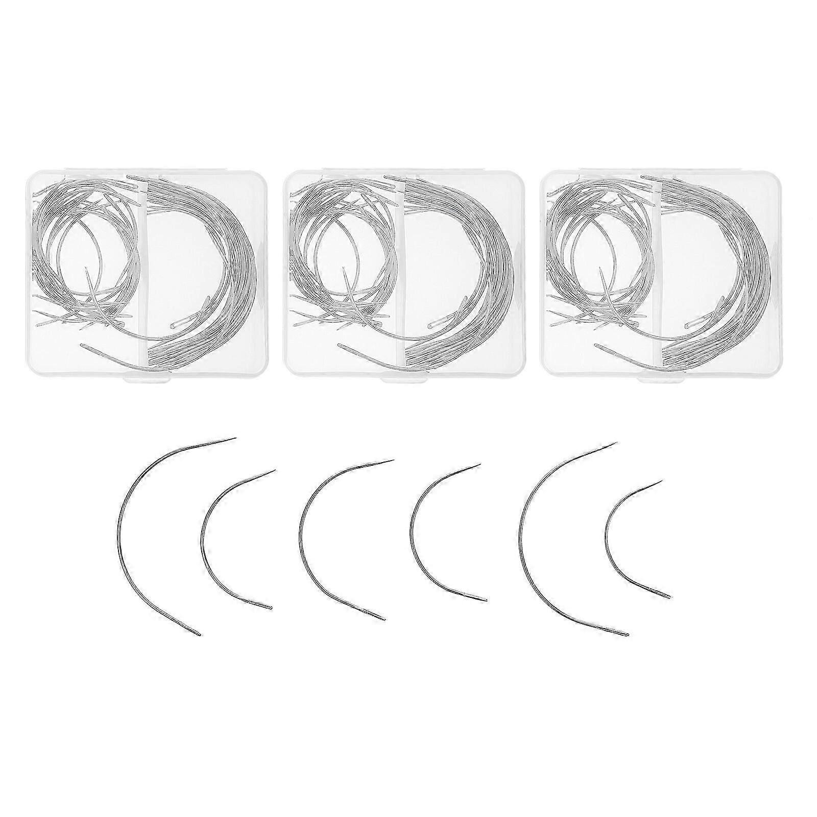 40 Pcs C Type Curved Needles Practical Weaving Needles Hand Sewing Needles