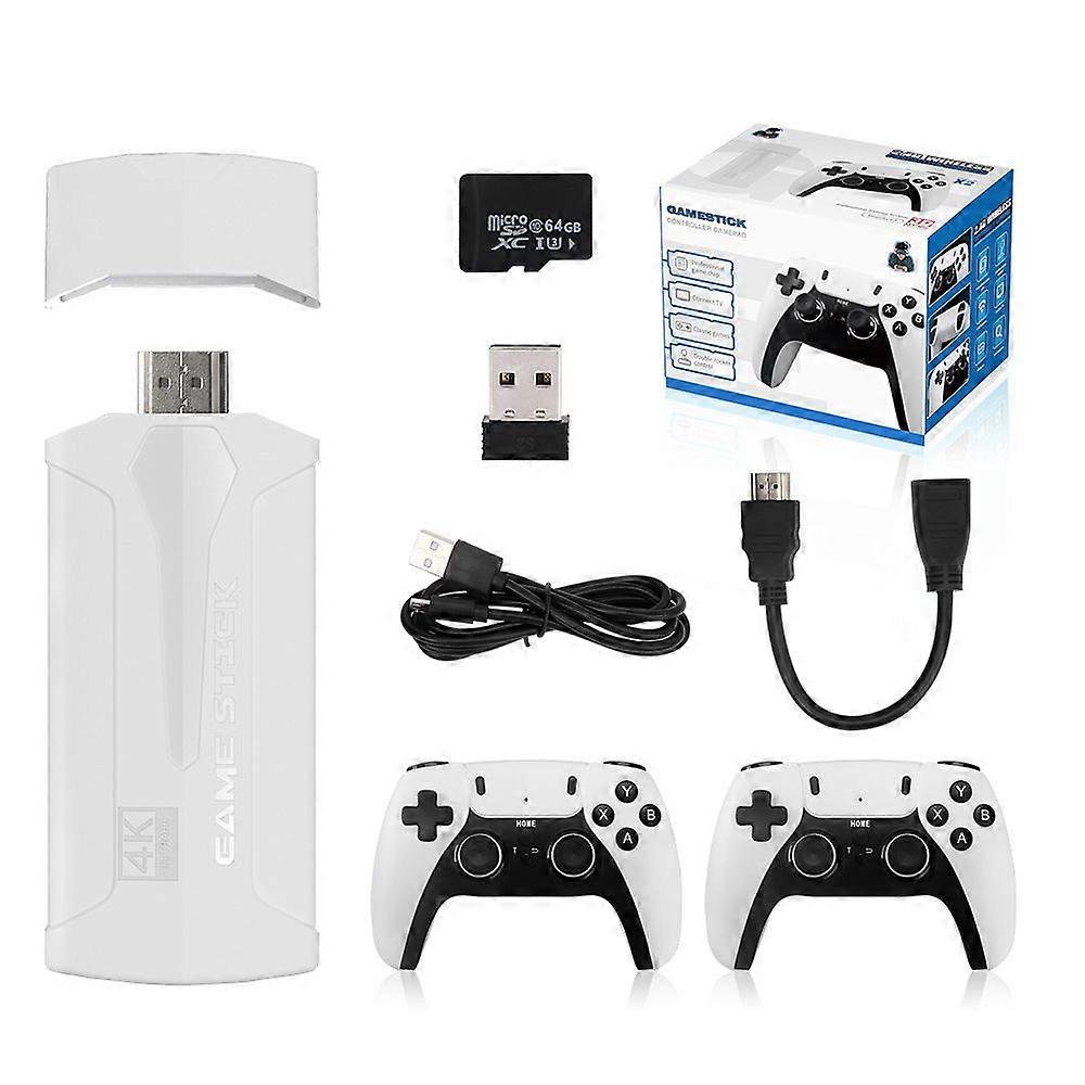 M8 PLUS Retro Video Game Console 2.4G Wireless Console Game Stick 4k 64GB 20000 Games Portable Game Console for TV