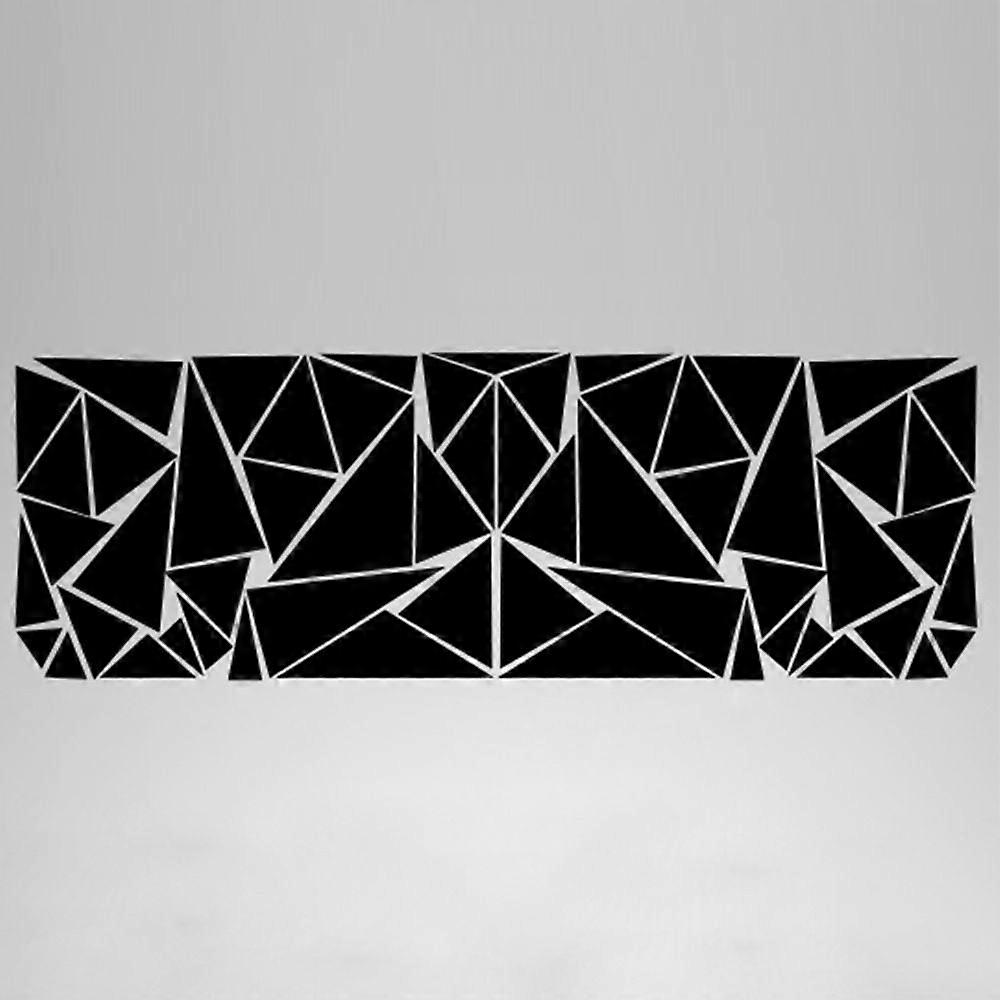 Car Side Stickers, Triangles Full Set Camouflage Car Sticker Racing Side Decal Sport Decoration (Satin Black)
