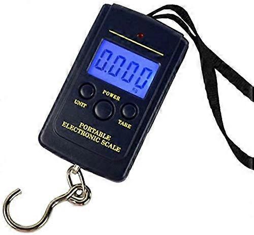 Utility 40kg Portable Luggage Scale Mini Pocket Spring Scale for Fishing Travel Weighing with Clear LCD Display