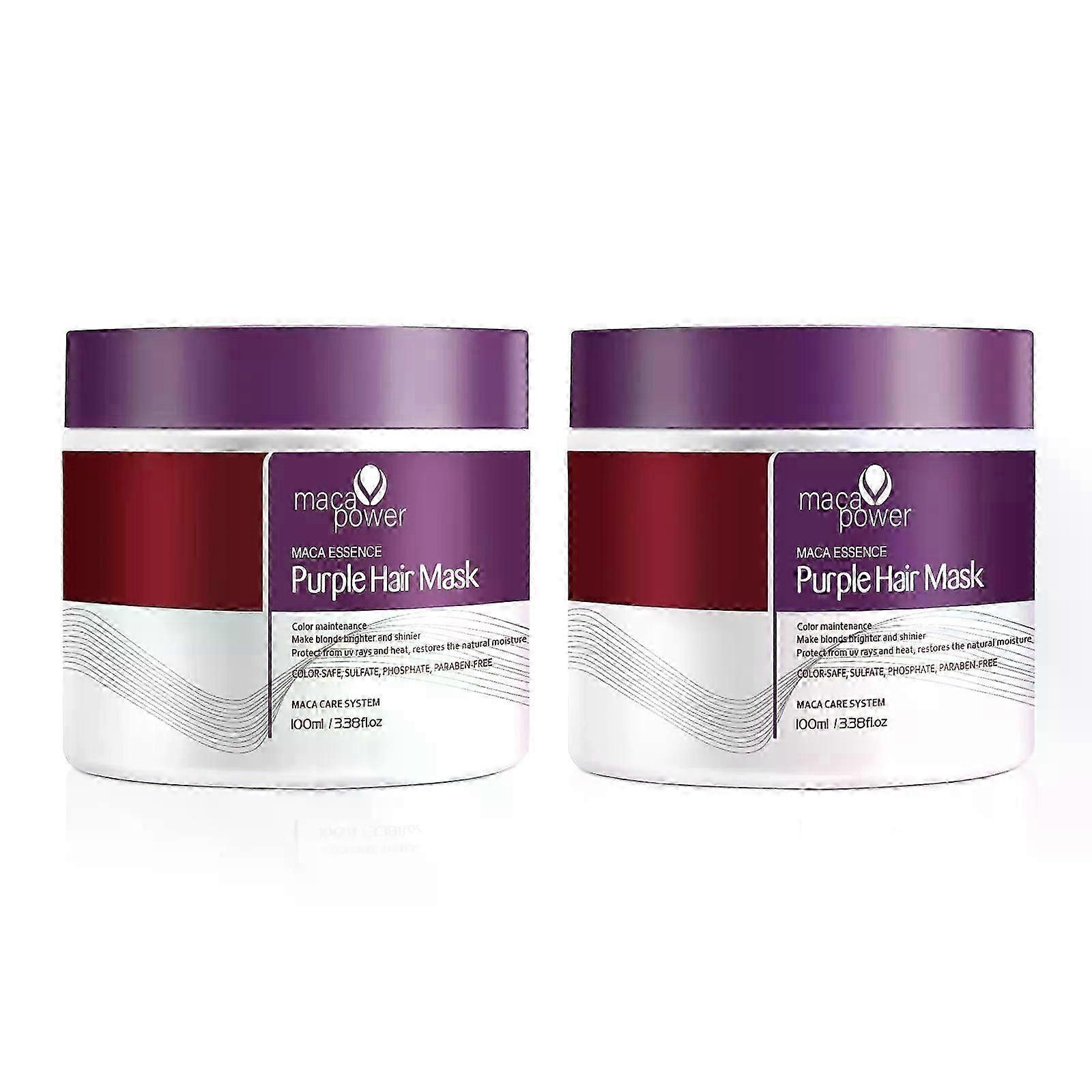 Maca Purple Hair Mask, Θρεπτικό Βαθύ Μαλακτικό Για Ξανθά Ασημί Γκρι Τονισμένα Μαλλιά 100ml