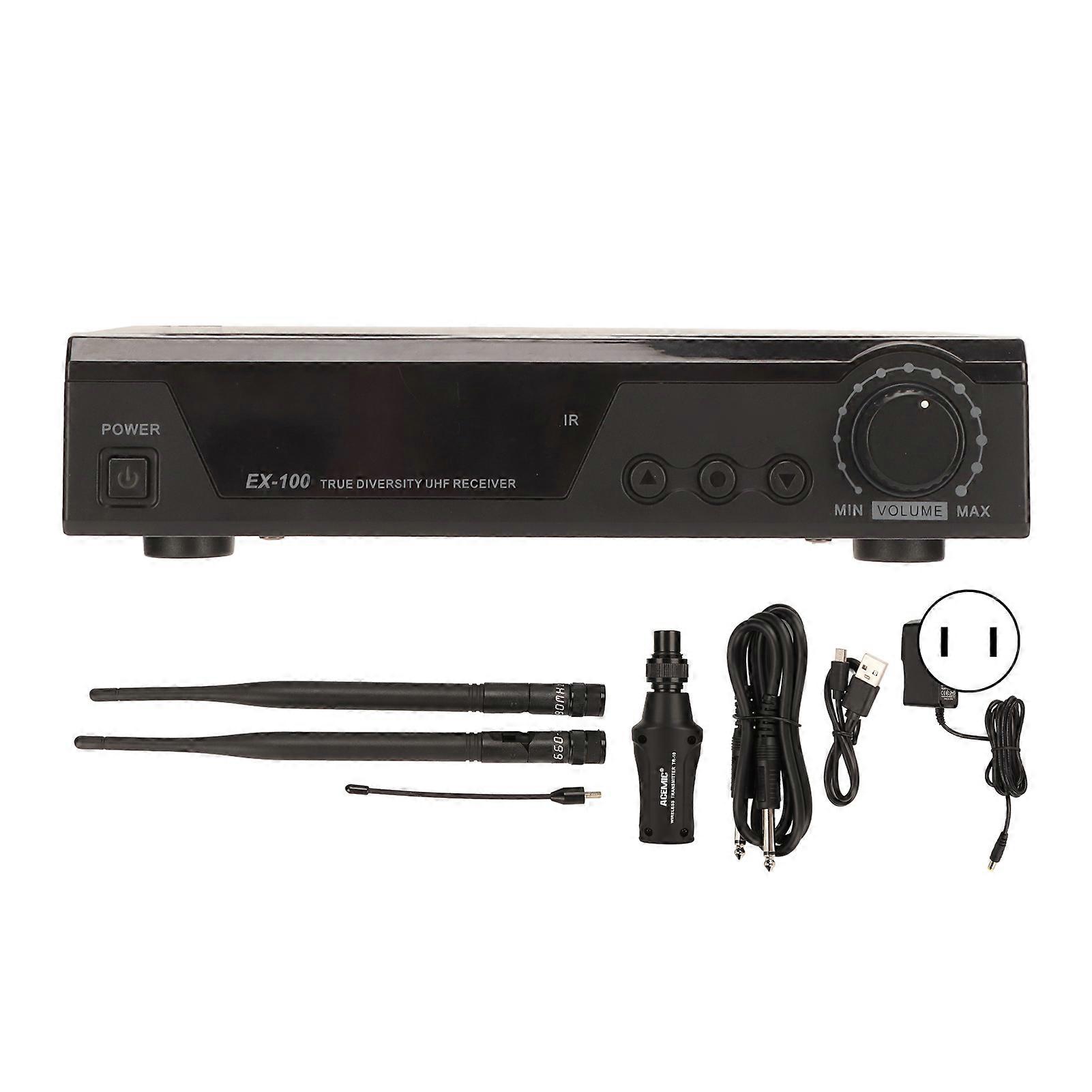 UHF Wireless Microphone Transmitter System Support 48V Power Supply Multi Channel Microphone System