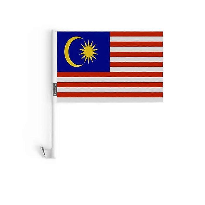 Malaysia Car Flag – 14 x 21 cm – Polyester Fabric – Window Attachment – 20 pieces