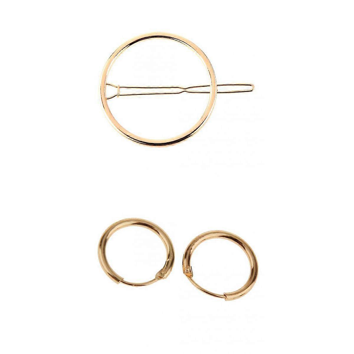 European Simple Geometry pins Round Earing 2Sets