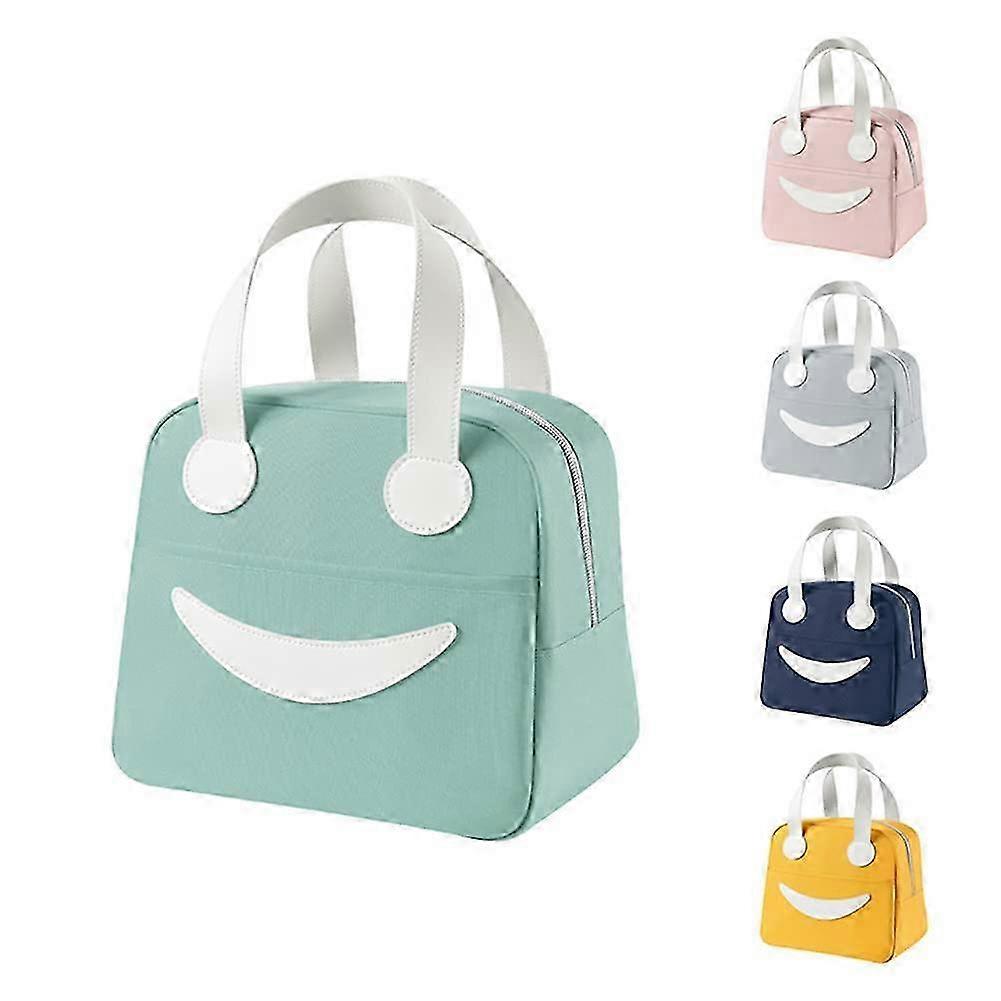 Mini Insulated Lunch Bag Portable Picnic Cooler with Ice Pack (Small, Green)