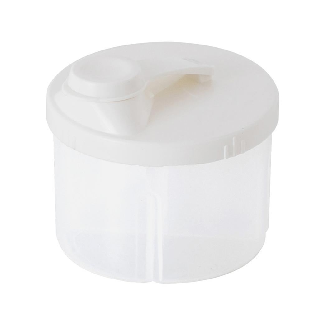 4 Compartments Formula Dispenser Portable Reusable Baby Food Storage Box Snacks Cups Toddler Kids Snacks Nuts Container white