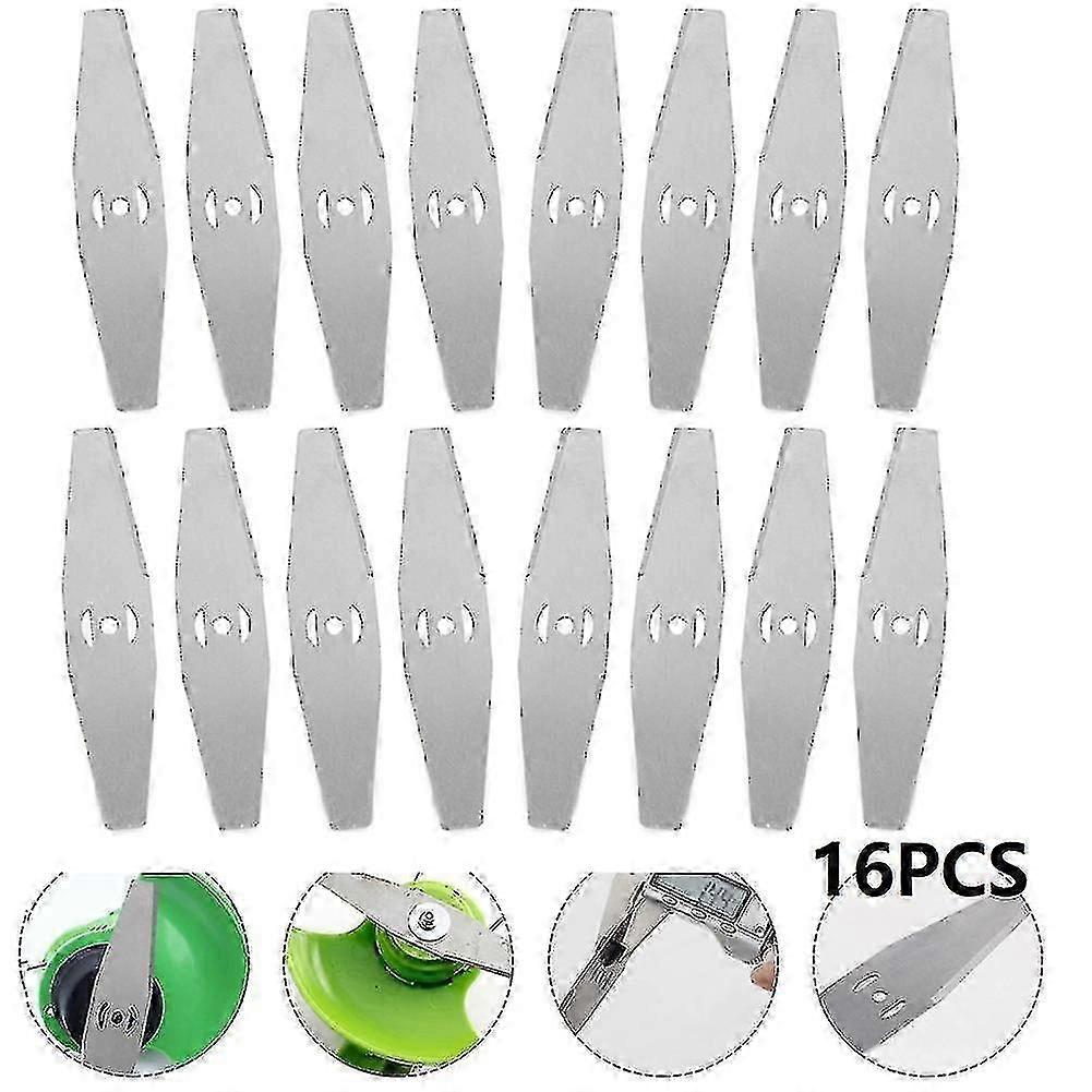 草トリマー芝刈り機アクセサリーガーデンツール部品6インチ150mmのための16pcs 3穴金属交換ブレードスペアナイフ