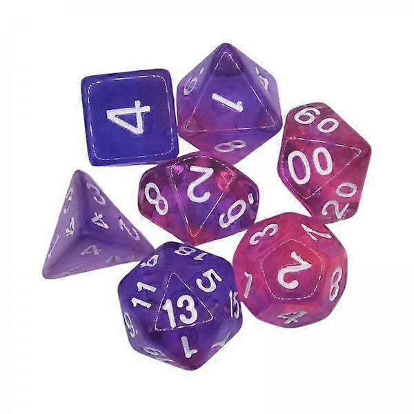 4x 7x Acrylic Polyhedral Dice Set for Games and Activities