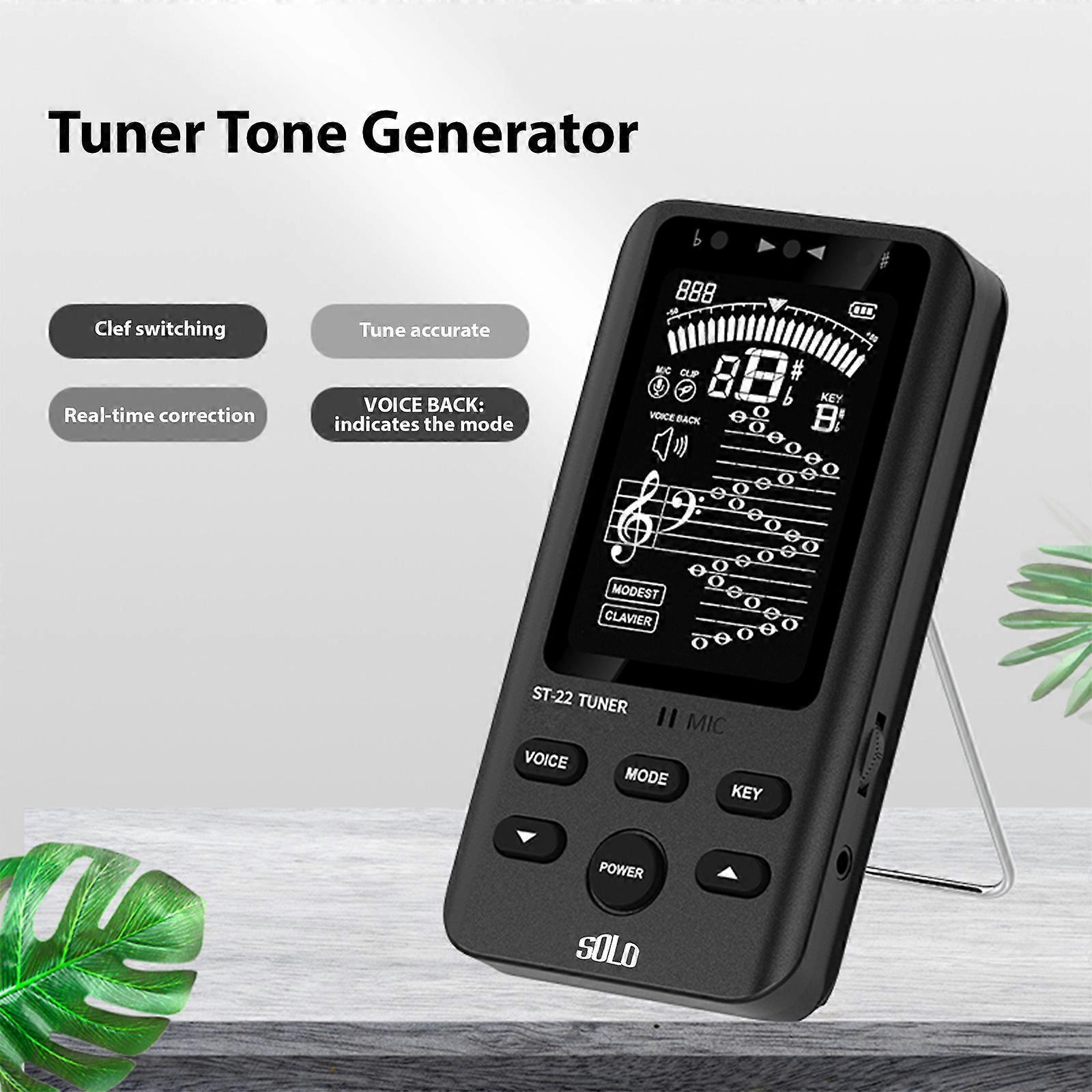 Tuner Tone Generator Digital Tuner Precision Tuning Correction Practice Rechargeable Musical Tool for Violin Saxophone Clarinet Cello Trumpet Flute T