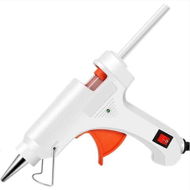 One Piece Glue Gun with Switch 40W Hot Glue Gun Hot Glue Gun Nickel Glue Gun DIY Decoration No Glue Stick (White)