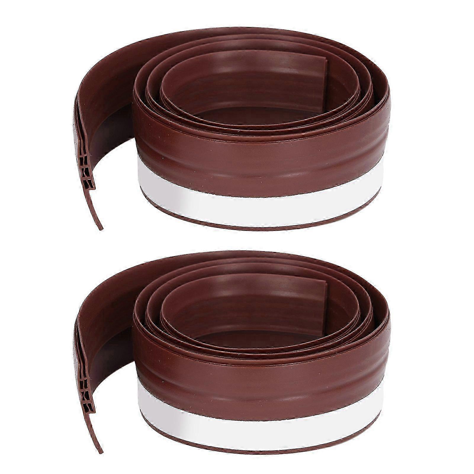 2Pcs Self-Adhesive TPE Door Seal Strip for Soundproof & Weatherproof Bottom