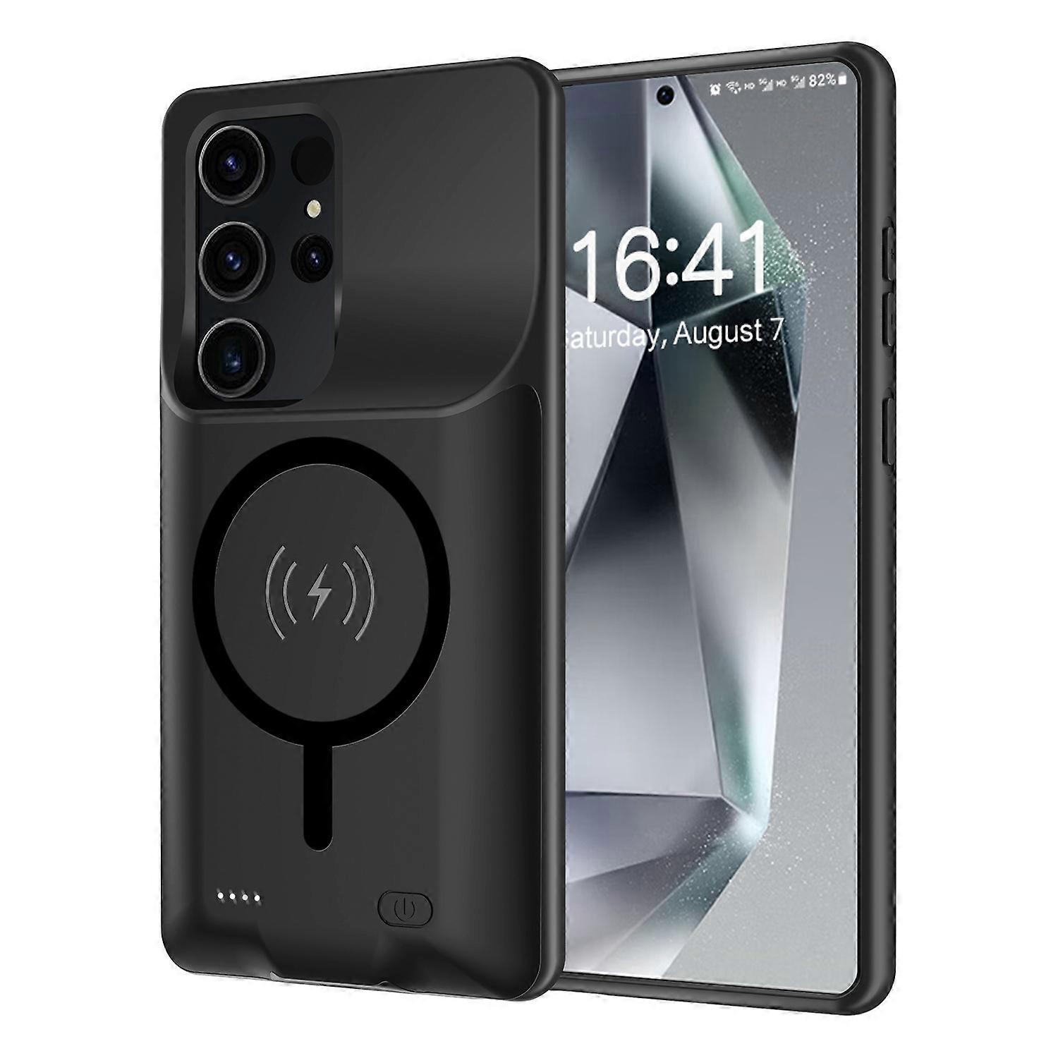 For Samsung Galaxy S25 Ultra TPU Edge Charging Case 10000mAh Extended Battery Compatible with MagSaf